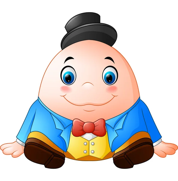 Humpty dumpty cartoon —  Vetores de Stock