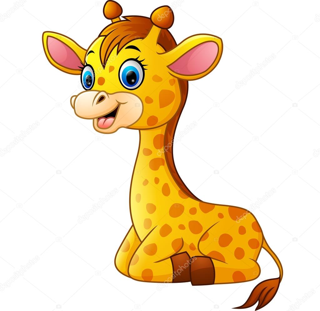 Cartoon baby giraffe — Stock Vector © dreamcreation01 123679344