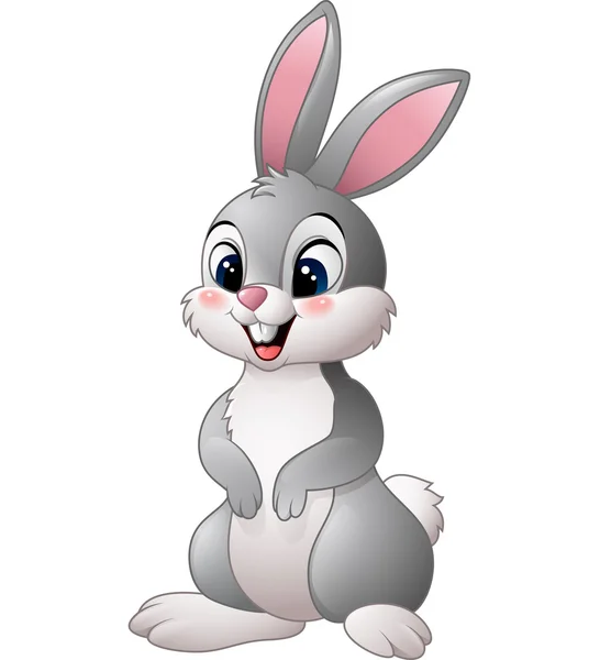 Beyaz arka plan üzerinde izole şirin littile bunny