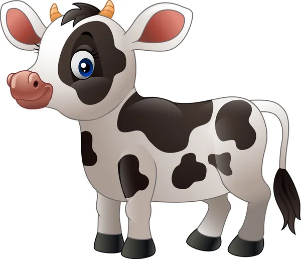 Caricatura bebé vaca — Vector de stock