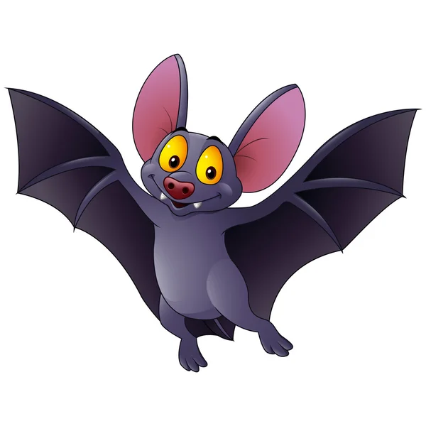 Bonne chauve-souris dessin animé volant — Image vectorielle