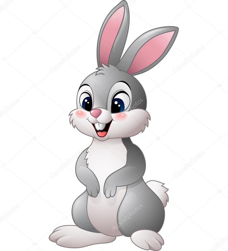 Cute littile bunny isolated on white background Stock Illustration by ...