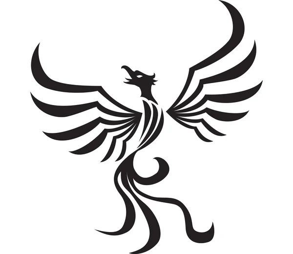 Tattoo stilizált phoenix — Stock Vector