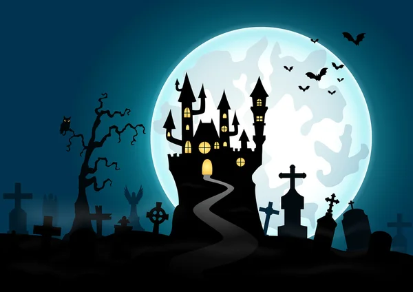 Haunted house silhouette Vector Art Stock Images | Depositphotos