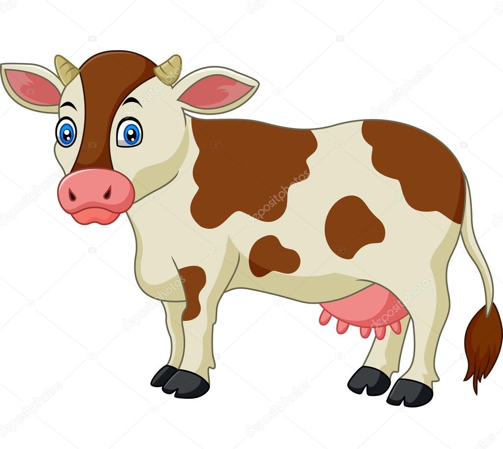 Niedliche Kuh-Karikatur Stock-Vektorgrafik von ©dreamcreation01 124416392