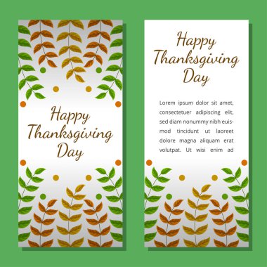 Şükran Günü afişi, poster, tebrik kartı ve davetiye geçmişi. Sonbahar sezonu yazıtları. Vektör illüstrasyonu.