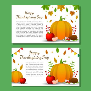 Şükran Günü afişi, poster, tebrik kartı ve davetiye geçmişi. Sonbahar sezonu yazıtları. Vektör illüstrasyonu.