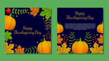 Şükran Günü afişi, poster, tebrik kartı ve davetiye geçmişi. Sonbahar sezonu yazıtları. Vektör illüstrasyonu.
