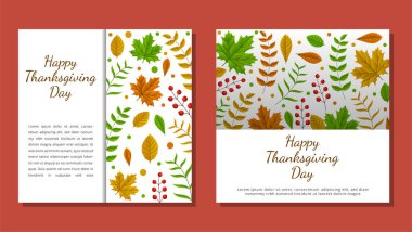 Şükran Günü afişi, poster, tebrik kartı ve davetiye geçmişi. Sonbahar sezonu yazıtları. Vektör illüstrasyonu.