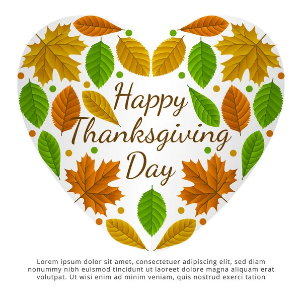 Thanksgiving Day Banner Poster Greeting Card Invitation Background Autumn Season — Stock Vector