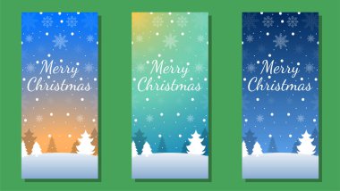 Noel arkaplan şablonları. Vektör tasarım elemanı. Broşür seti, poster şablonları. Vektör illüstrasyonu