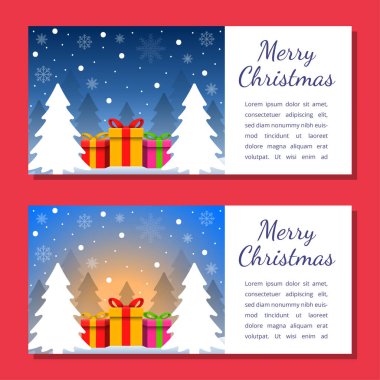Noel arkaplan şablonları. Vektör tasarım elemanı. Broşür seti, poster şablonları. Vektör illüstrasyonu