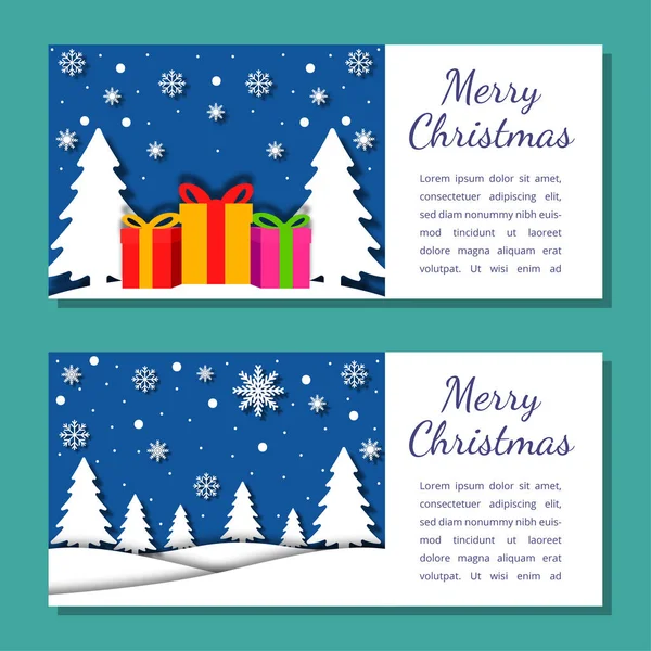圣诞背景卡模板 矢量设计元素 一套小册子 海报模板 矢量说明 — 图库矢量图片