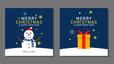 Noel arkaplan şablonları. Vektör tasarım elemanı. Broşür seti, poster şablonları. Vektör illüstrasyonu