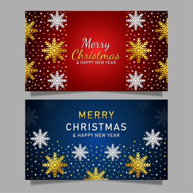 Noel arkaplan şablonları. Vektör tasarım elemanı. Broşür seti, poster şablonları. Vektör illüstrasyonu