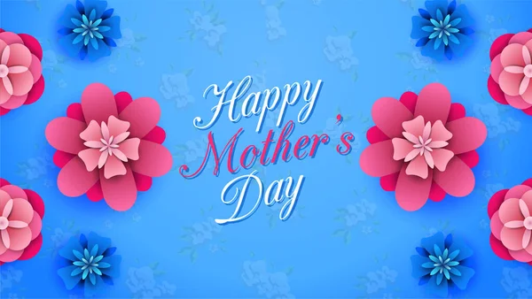 Happy Mother Day Auf Blumen Hintergrund — Stockvektor