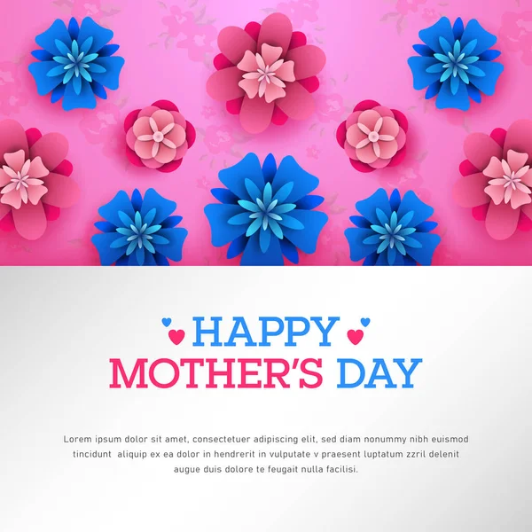 Happy Mother Day Flowers Background — Stock Vector