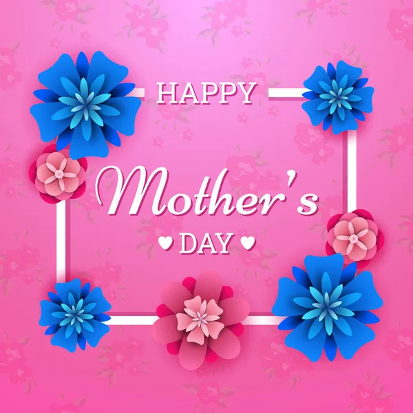 Happy Mother Day Auf Blumen Hintergrund — Stockvektor