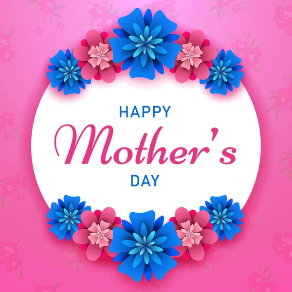 Happy Mother Day Auf Blumen Hintergrund — Stockvektor