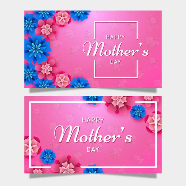 Happy Mother Day Flowers Background — Stock Vector