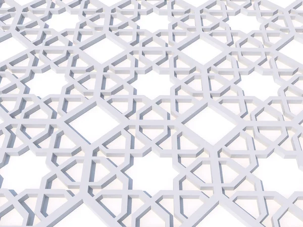 Renderizar Latticework Árabe Com Branco — Fotografia de Stock