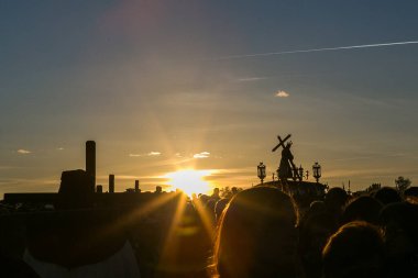 Cordoba, İspanya - 26 Nisan 2018: Cordoba Semana Santa 'da Paskalya Pazartesi İşlemleri