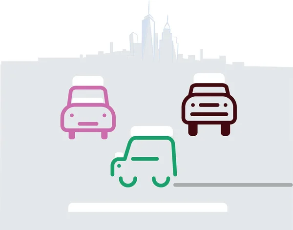 Kışın karın altında arabalar