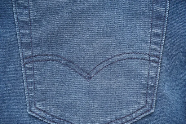 Blue Denim Back Pocket Denim Pants — Stock Photo, Image