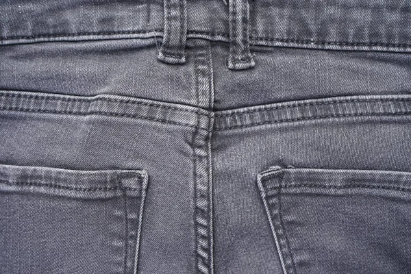 Padrão Ganga Fundo Calça Cinzenta Textura Jeans Clássico — Fotografia de Stock