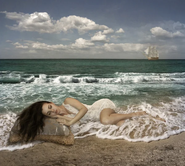 Dívčí mořské sny. — Stock fotografie