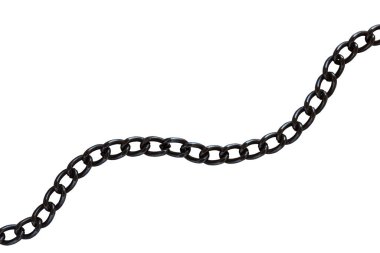 Metal zinciri kapatın. Beyaz bir arkaplanda izole edilmiş.