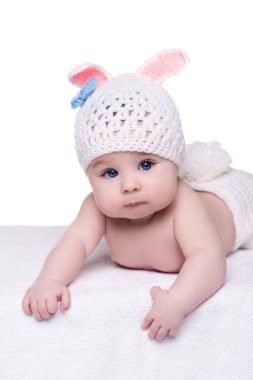 şirin bebek çocuk beyaz yalan tavşan kostüm