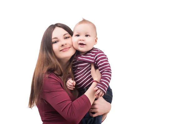 Happy mother with her cute baby child — Stock Photo, Image