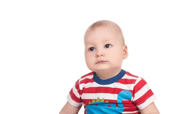 Beyaz bir şirin bebek çocuk portresi