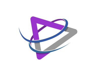 Soyut swoosh ile ortam çalma düğmesi