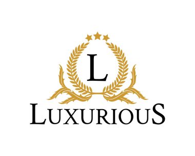 L harfli lüks buğday arması