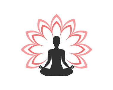 Soyut nilüfer çiçeği ve yoga