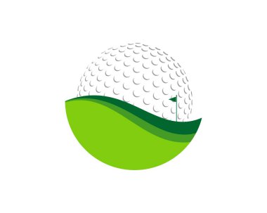 Golf topu ve yeşil alan
