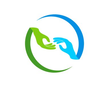 Çemberde yardım eden sağlıklı eller