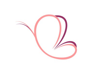 Soyut uçan kelebek logosu