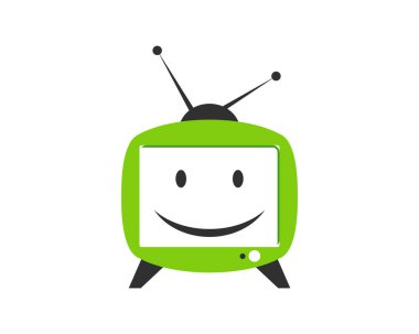 Gülümseyen basit bir televizyon.