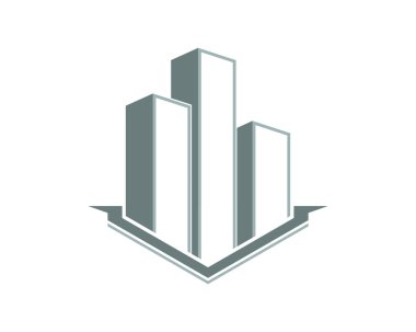 Modern ve basit gümüş bina