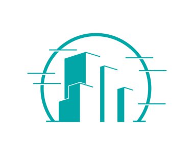 Çember şekli ve içindeki basit bina