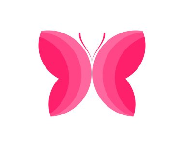 Güzel ve basit pembe kelebek