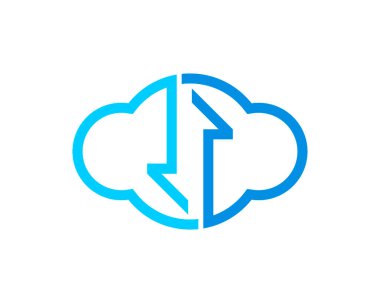 Oklu basit bulut çizgisi