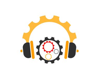 Dişli müzik kulaklığı.