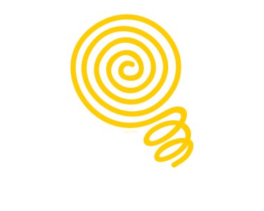 Soyut sarı ampul çizgisi