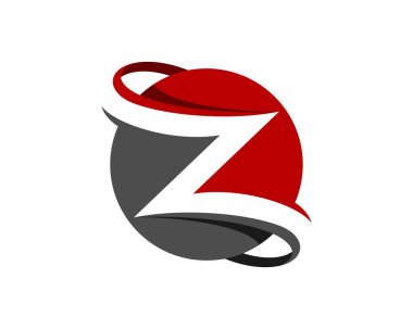 Z harfli kırmızı ve gri daire şekli