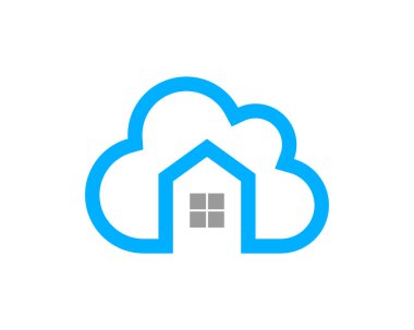 İçinde ev olan bulut çizgisi