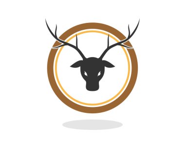 Daire şeklinde ve içinde geyik kafası var.